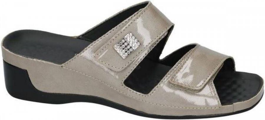 Vital Dames taupe slipper muiltje