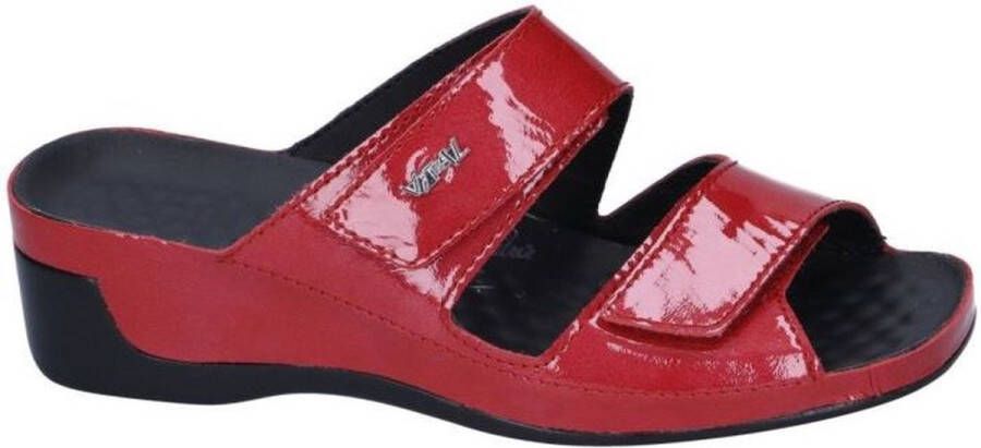 Vital -Dames Tina-Apache 13605 – slippers & muiltjes – rood laqué –