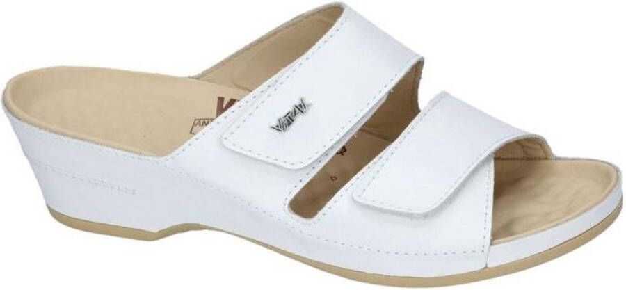 Vital -Dames wit slippers & muiltjes