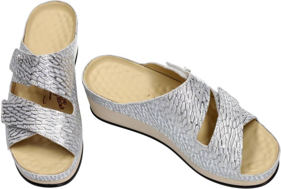 Vital -Dames zilver slippers & muiltjes