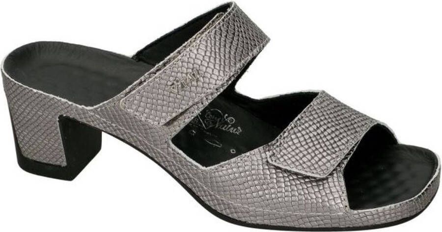 Vital -Dames zilver slippers & muiltjes