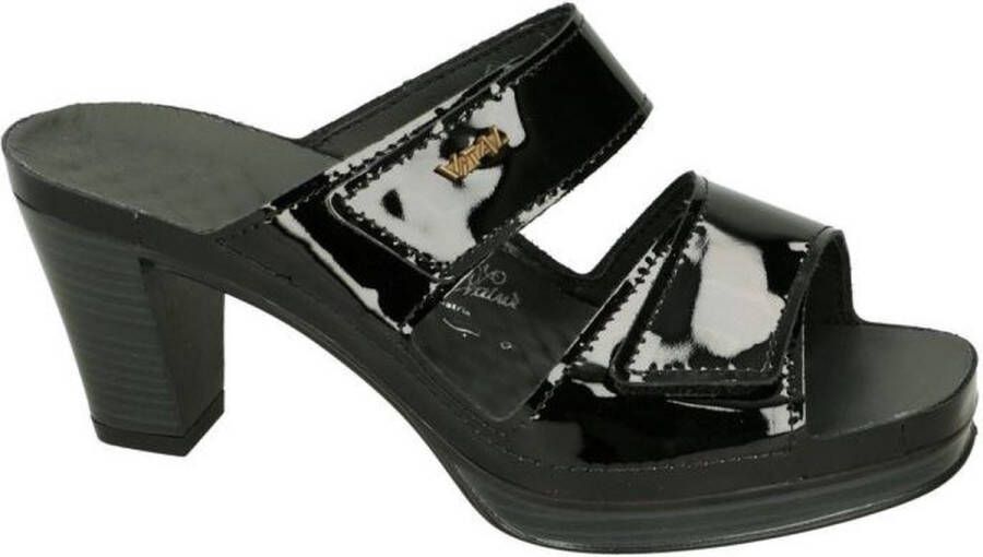 Vital -Dames zwart slippers & muiltjes