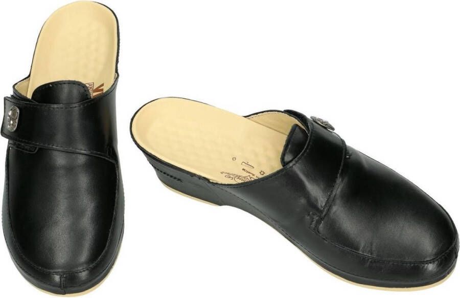 Vital -Dames zwart slippers & muiltjes