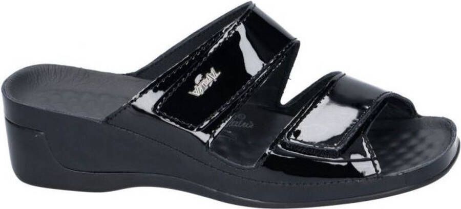 Vital -Dames model Tina-Lack 13600 – slipper – muiltje – zwart laqué