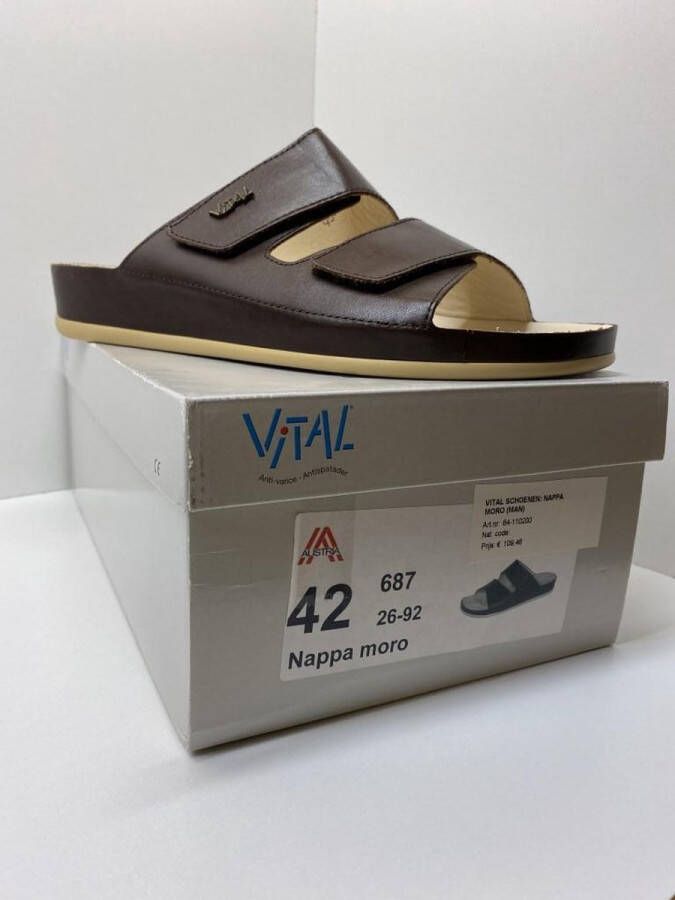 Vital model Nappa Moro 687 slipper muiltje bruin