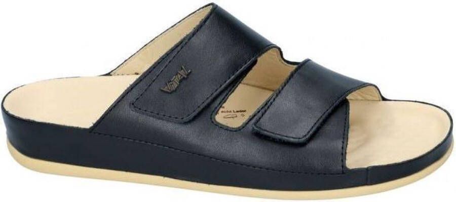 Vital -Heren zwart pantoffels & slippers