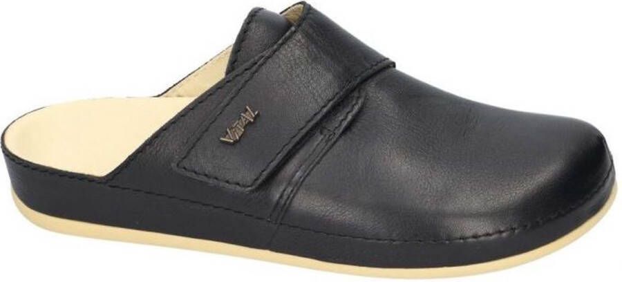 Vital -Heren zwart pantoffels & slippers