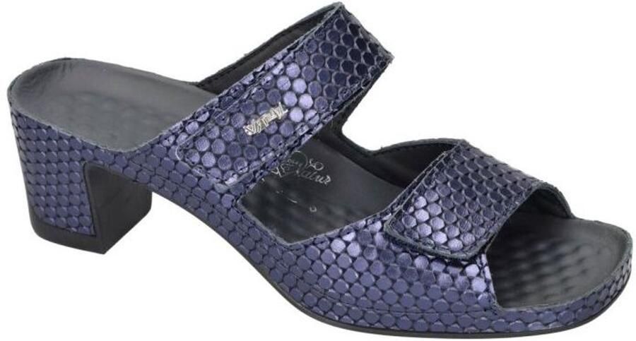 Vital -Dames blauw donker slippers & muiltjes