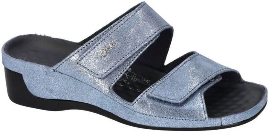 Vital -Dames blauw licht slippers & muiltjes