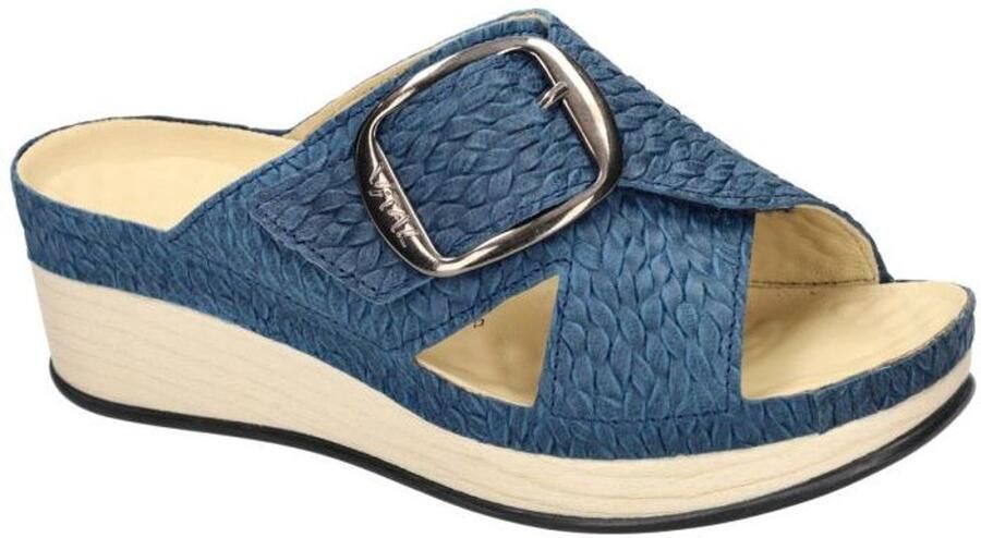 Vital -Dames blauw slippers & muiltjes