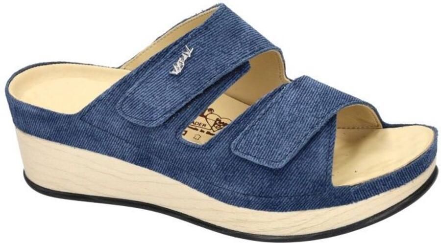 Vital -Dames blauw slippers & muiltjes