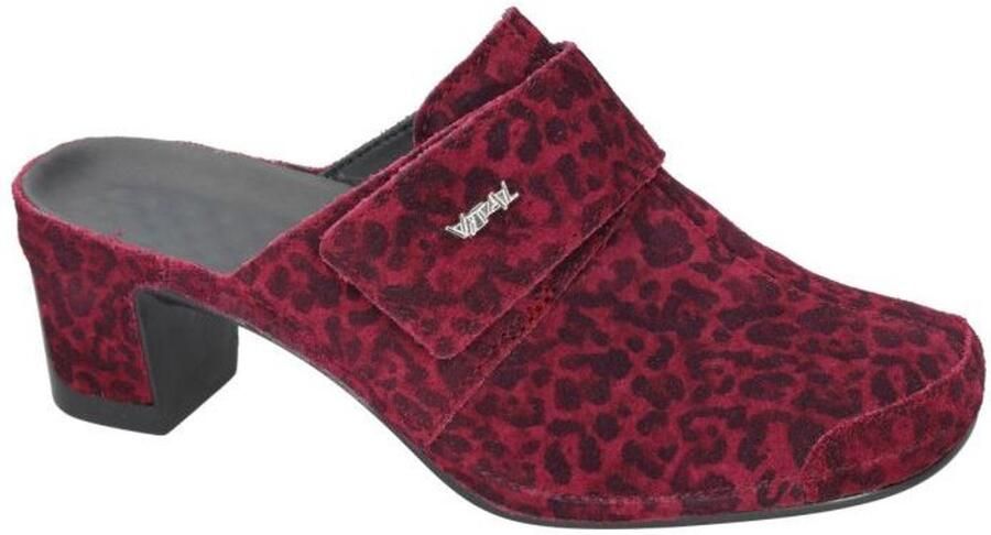 Vital -Dames bordeaux slippers & muiltjes