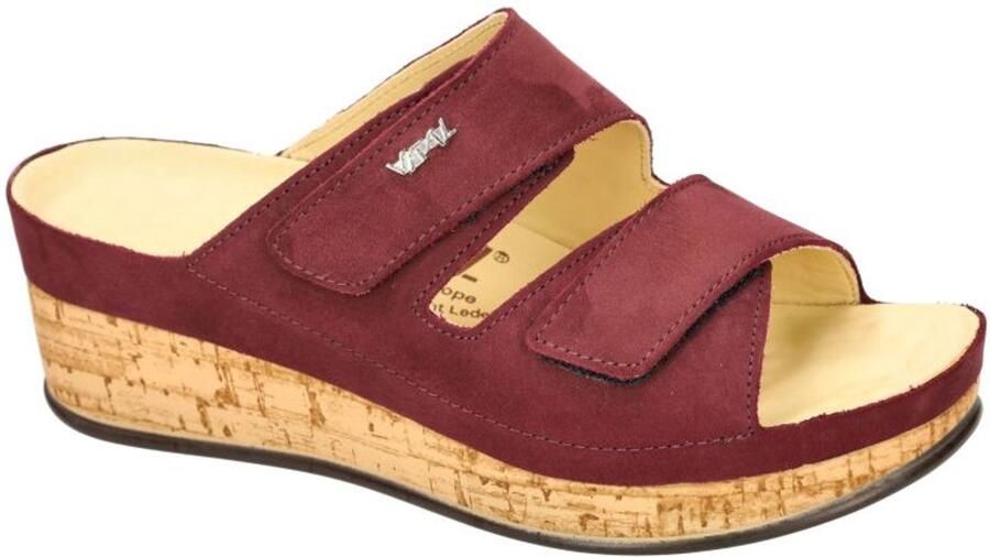 Vital -Dames bordeaux slippers & muiltjes