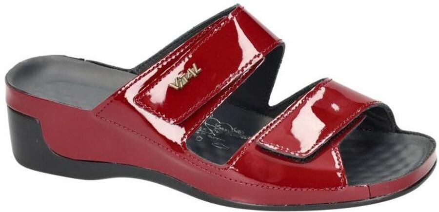 Vital -Dames bordeaux slippers & muiltjes