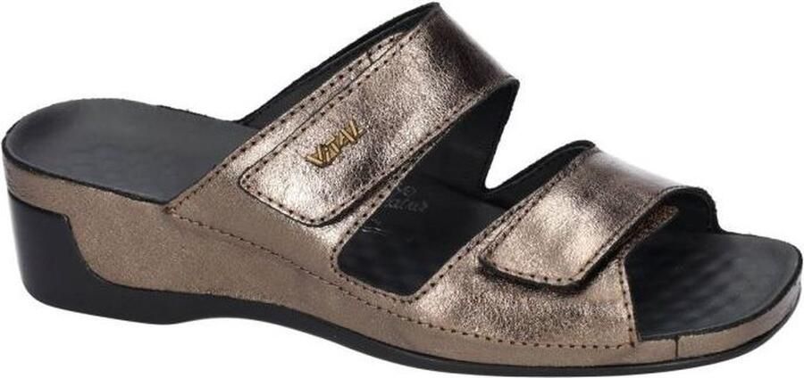Vital -Dames brons slippers & muiltjes