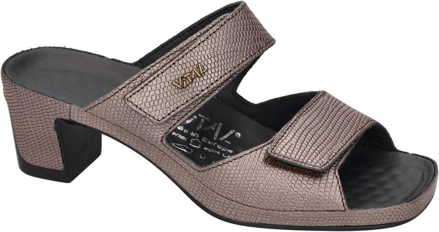 Vital -Dames brons slippers & muiltjes