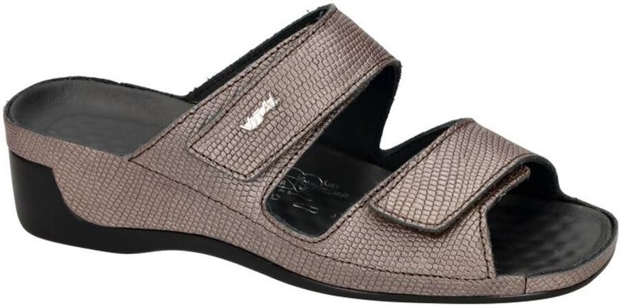 Vital -Dames bruin donker slippers & muiltjes