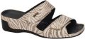 Vital -Dames dierprint slippers & muiltjes - Grijs