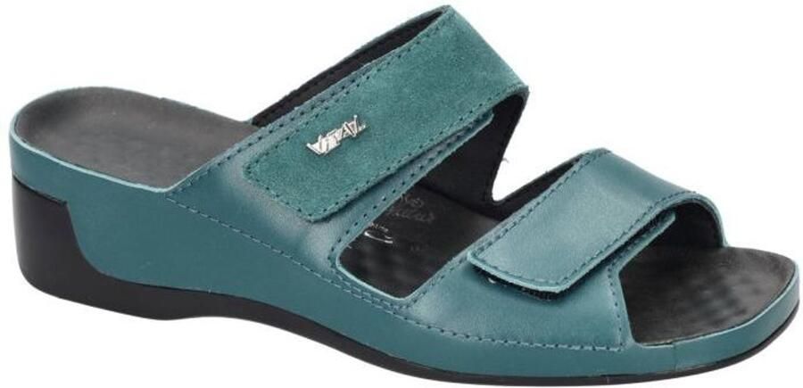 Vital -Dames groen donker slippers & muiltjes
