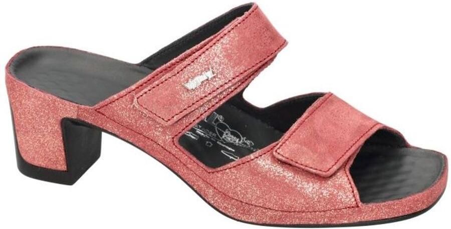 Vital -Dames roze donker slippers & muiltjes