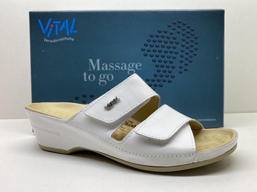 Vital -Dames slipper Eva-Nappa Weiss 12541 slipper muiltje wit
