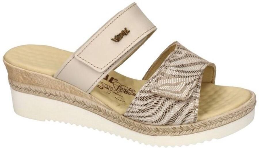 Vital -Dames zandkleur slippers & muiltjes