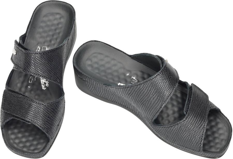 Vital -Dames zwart slippers & muiltjes