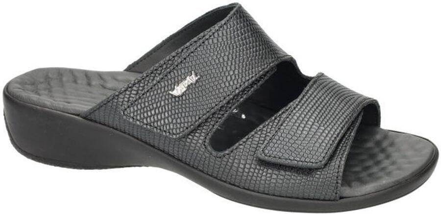 Vital -Dames zwart slippers & muiltjes