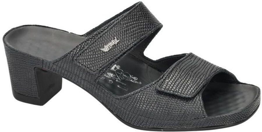 Vital -Dames zwart slippers & muiltjes
