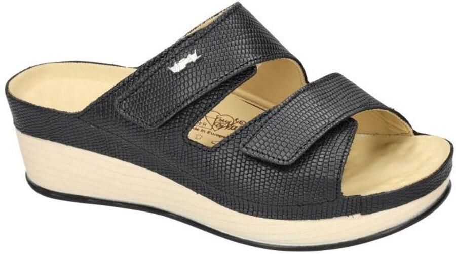 Vital -Dames zwart slippers & muiltjes