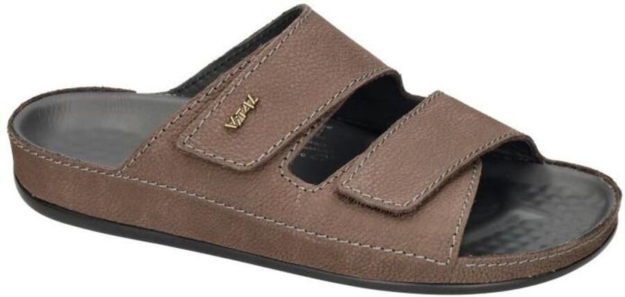 Vital -Heren bruin donker pantoffels & slippers