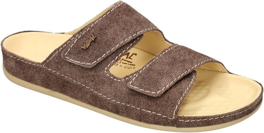 Vital -Heren bruin pantoffels & slippers