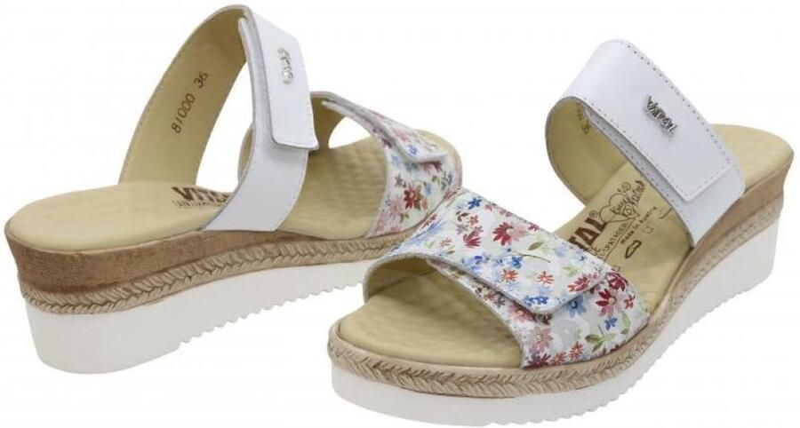 Vital Slippers olivia nappa flower weiss slipper