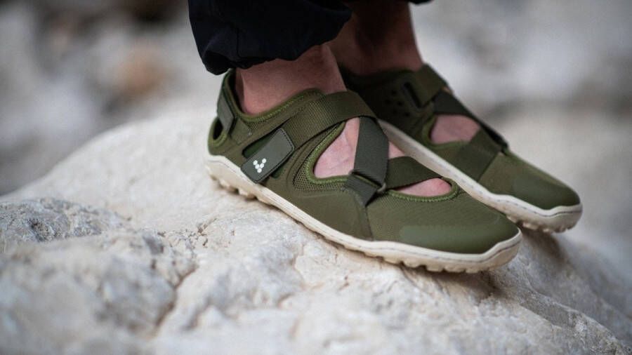 Vivobarefoot Tracker Sandal Textile Mens Olive