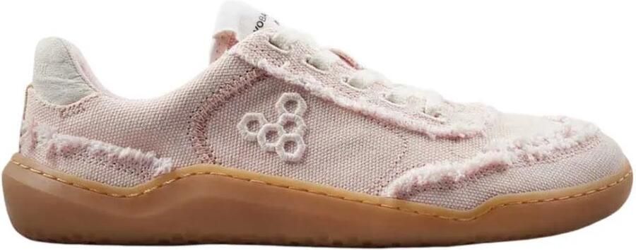 Vivobarefoot Gobi Canvas Barefoot Schoenen Beige Roze Vrouw