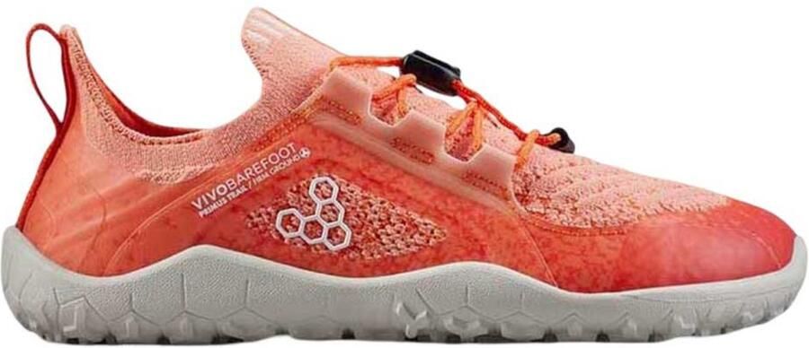 Vivobarefoot Primus Trail Knit Fg Barefoot Preschool Trailschoenen Oranje