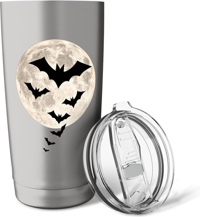 Vleermuizen zwerm gothic Halloween thermosbeker dubbelwandig