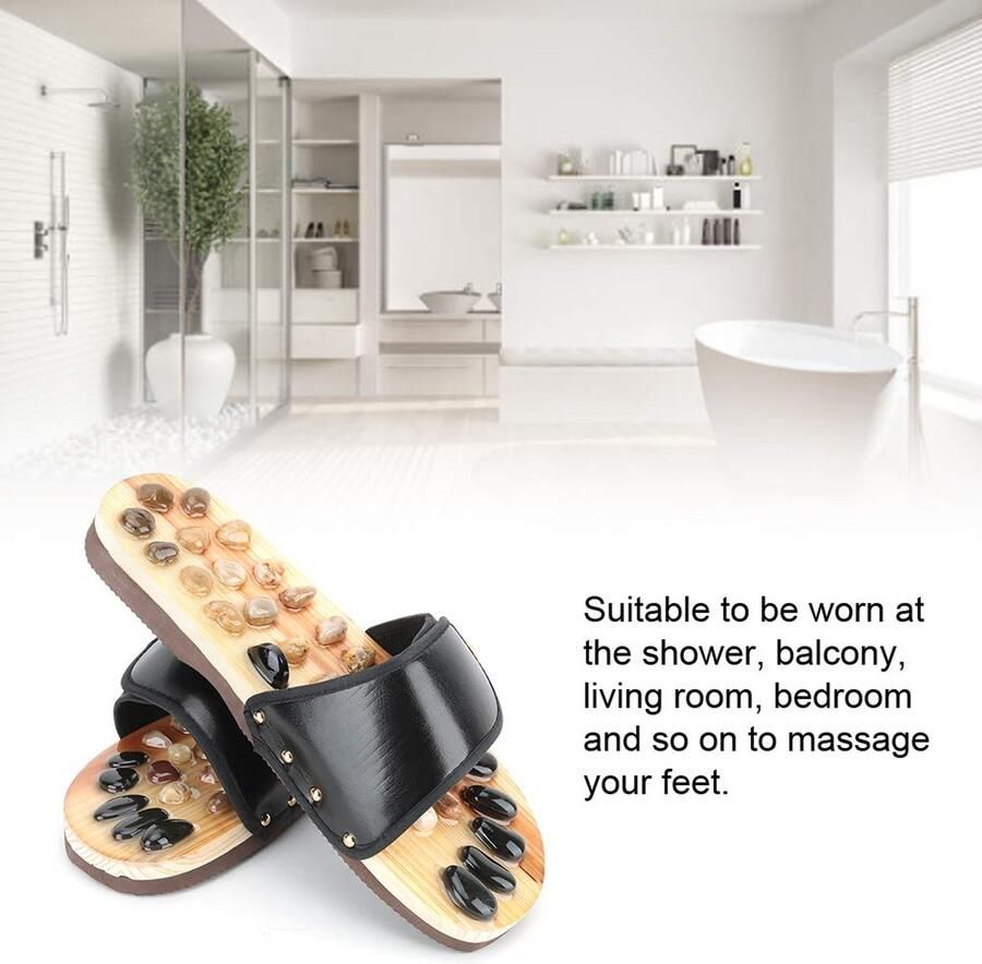 Voetmassage Slippers Kiezelsteen Acupunctuur Sandalen Reflexologie Schoenen Ontspannende Mat Gezondheidszorg Massage Tools Verstelbaar Ontwerp Massagesandalen