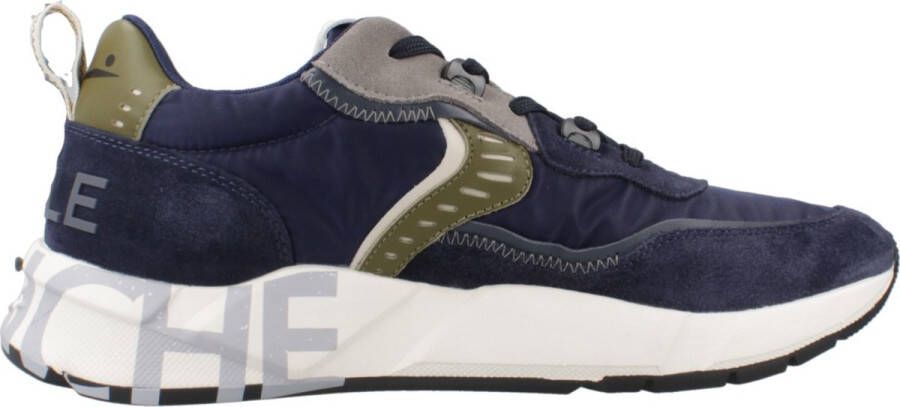 Voile blanche Suède Sneakers met Lichtgewicht Rubberen Zool Blue Heren