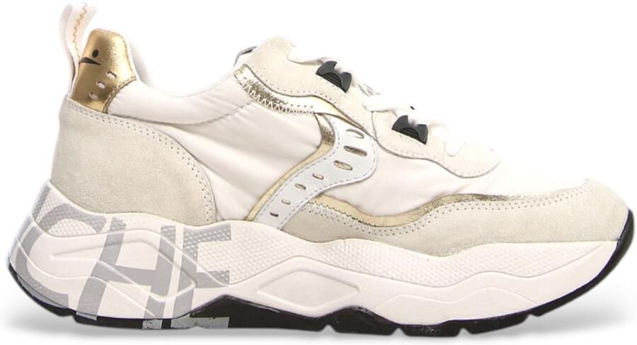 VOILE BLANCHE Lage Sneakers Dames Club105 Suède Wit