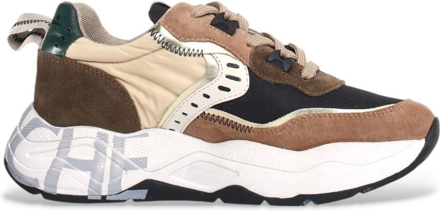 Voile Blanche Veelzijdige Sneaker met Bovenwerk van Suède Stof Nylon