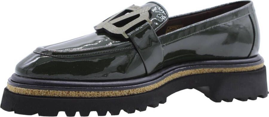 Voltan Elegant Classic Loafers for Women Green Dames