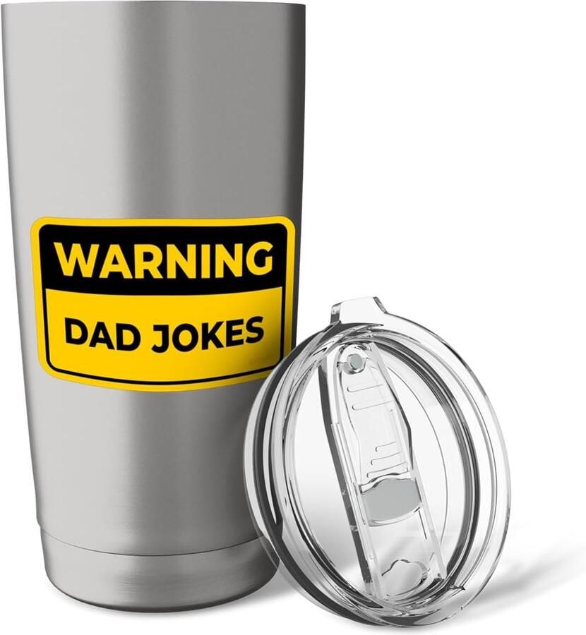 Waarschuwingsbord Dad Jokes thermosbeker