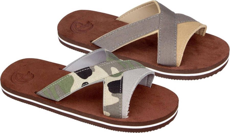 Waimea Slippers Instinct Bruin antraciet zand
