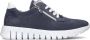 Waldläufer 916001 Nub Sneakers Nubuck Dames Blauw - Thumbnail 1