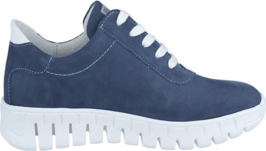 Waldläufer Blauwe damessneaker comfortabel en veelzijdig