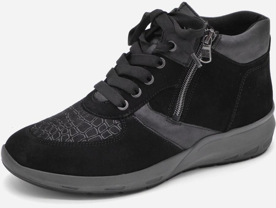 Waldläufer Bungeez Dames Enkelboot 831M80-600-001 Zwart Wijdte M (40.5)