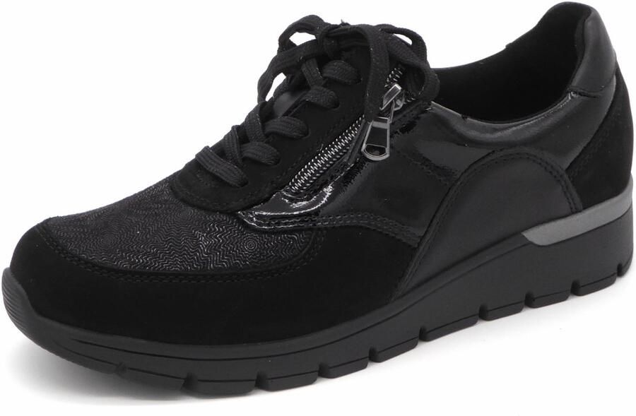 Waldläufer Bungeez Dames Sneaker 626K02-414-001 Zwart Wijdte K