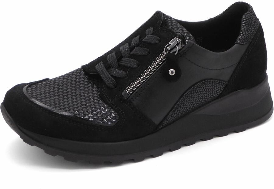 Waldläufer Bungeez Dames Sneaker H64007-601-001 Zwart Wijdte H (36.5)