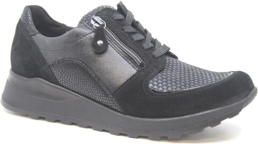 Waldläufer Bungeez Dames Sneaker H64007-601-001 Zwart Wijdte H (38.5) - Foto 2